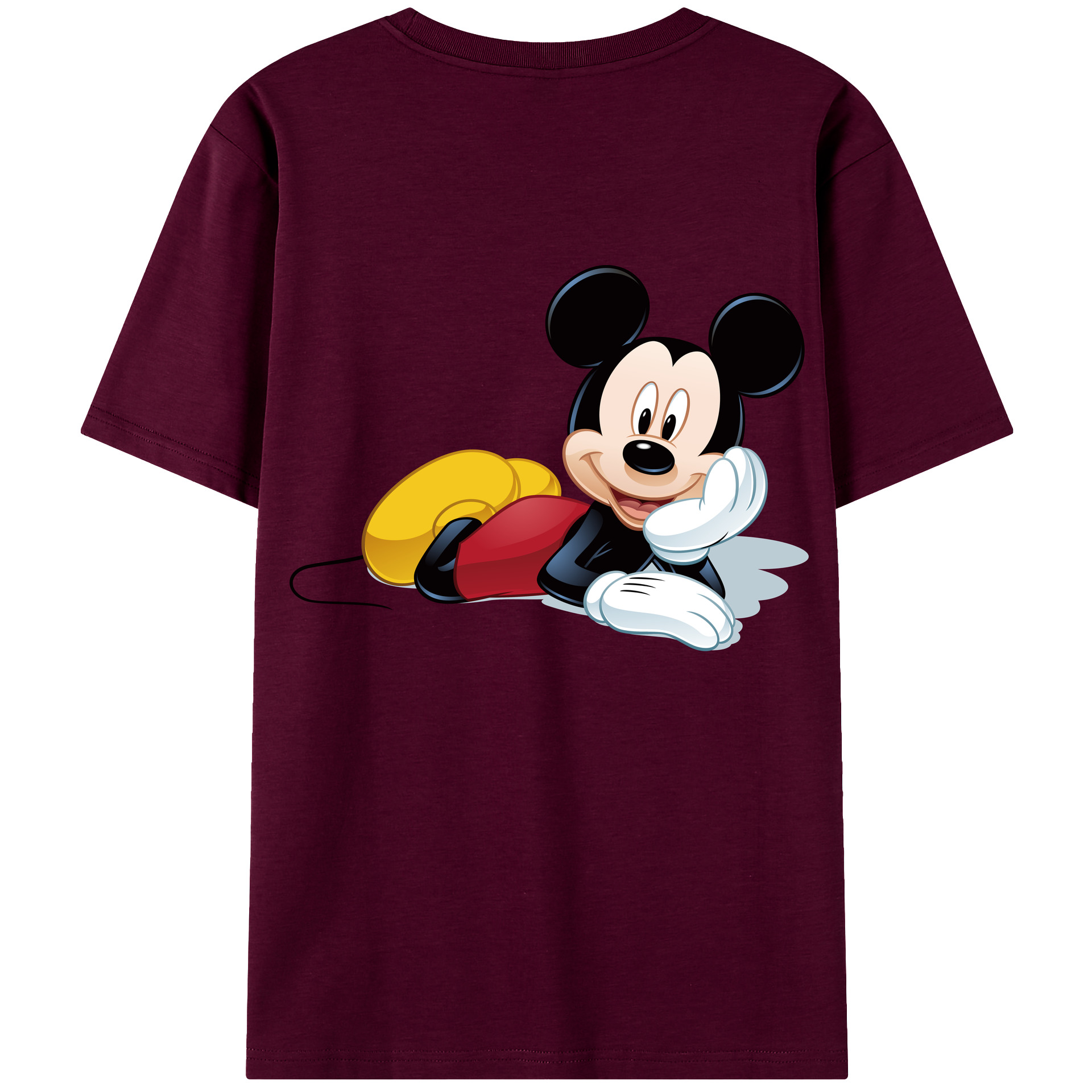 （画像用） ミッキーマウス Mickey Mouse レディース半袖Tシャツ(バックプリント)